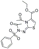 ETHYL (2E)-3-ACETYL-2-[ACETYL(PHENYLSULFONYL)HYDRAZONO]-2,3-DIHYDRO-1,3-THIAZOLE-4-CARBOXYLATE Struktur