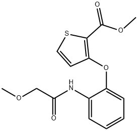 METHYL 3-(2-[(2-METHOXYACETYL)AMINO]PHENOXY)-2-THIOPHENECARBOXYLATE Struktur