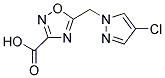 5-[(4-CHLORO-1H-PYRAZOL-1-YL)METHYL]-1,2,4-OXADIAZOLE-3-CARBOXYLIC ACID Struktur