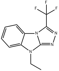 9-ETHYL-3-TRIFLUOROMETHYL-9H-BENZO[4,5]IMIDAZO[2,1-C][1,2,4]TRIAZOLE Struktur