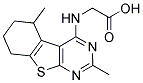 (2,5-DIMETHYL-5,6,7,8-TETRAHYDRO-BENZO[4,5]THIENO-[2,3-D]PYRIMIDIN-4-YLAMINO)-ACETIC ACID Struktur