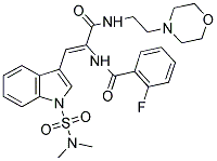 (Z)-N-(1-(1-(N,N-DIMETHYLSULFAMOYL)-1H-INDOL-3-YL)-3-(2-MORPHOLINOETHYLAMINO)-3-OXOPROP-1-EN-2-YL)-2-FLUOROBENZAMIDE Struktur