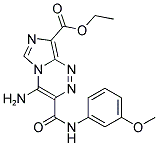 ETHYL 4-AMINO-3-{[(3-METHOXYPHENYL)AMINO]CARBONYL}IMIDAZO[5,1-C][1,2,4]TRIAZINE-8-CARBOXYLATE Struktur