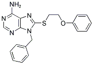 9-BENZYL-8-(2-PHENOXY-ETHYLSULFANYL)-9H-PURIN-6-YLAMINE Struktur