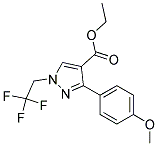 3-(4-METHOXY-PHENYL)-1-(2,2,2-TRIFLUORO-ETHYL)-1H-PYRAZOLE-4-CARBOXYLIC ACID ETHYL ESTER Struktur