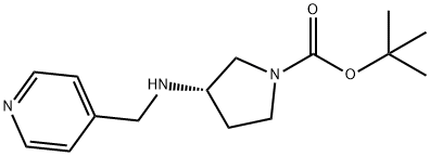 (S)-1-BOC-3-N-(PYRIDIN-4-YLMETHYL)-AMINO-PYRROLIDINE Struktur