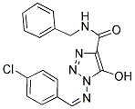 N-BENZYL-1-{[(1Z)-(4-CHLOROPHENYL)METHYLENE]AMINO}-5-HYDROXY-1H-1,2,3-TRIAZOLE-4-CARBOXAMIDE Struktur