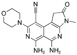 5,6-DIAMINO-3-METHYL-8-MORPHOLIN-4-YL-2-OXO-2,3-DIHYDRO-1H-PYRROLO[2,3-C]-2,7-NAPHTHYRIDINE-9-CARBONITRILE Struktur