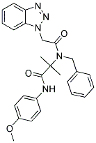 2-[[2-(1H-1,2,3-BENZOTRIAZOL-1-YL)ACETYL](BENZYL)AMINO]-N-(4-METHOXYPHENYL)-2-METHYLPROPANAMIDE Struktur