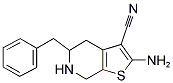 2-AMINO-5-BENZYL-4,5,6,7-TETRAHYDROTHIENO[2,3-C]PYRIDINE-3-CARBONITRILE Struktur