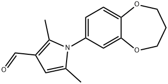 1-(3,4-DIHYDRO-2H-1,5-BENZODIOXEPIN-7-YL)-2,5-DIMETHYL-1H-PYRROLE-3-CARBALDEHYDE Struktur