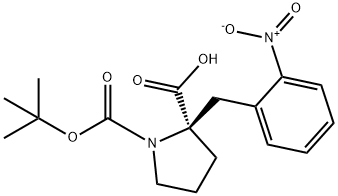 BOC-(R)-(2-NITROBENZYL)-PROLINE Struktur