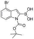 N-TERT-BUTOXYCARBONYL-4-BROMO-1H-INDOLE-2-BORONIC ACID Struktur