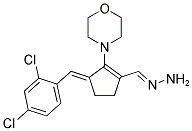 [3-(2,4-DICHLORO-BENZYLIDENE)-2-MORPHOLIN-4-YL-CYCLOPENT-1-ENYLMETHYLENE]-HYDRAZINE Struktur