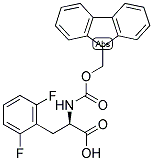 (R)-3-(2,6-DIFLUORO-PHENYL)-2-(9H-FLUOREN-9-YLMETHOXYCARBONYLAMINO)-PROPIONIC ACID Struktur