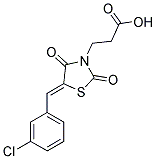 3-[5-(3-CHLORO-BENZYLIDENE)-2,4-DIOXO-THIAZOLIDIN-3-YL]-PROPIONIC ACID Struktur