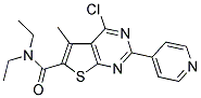 4-CHLORO-N,N-DIETHYL-5-METHYL-2-PYRIDIN-4-YLTHIENO[2,3-D]PYRIMIDINE-6-CARBOXAMIDE Struktur