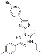 1-[4-(4-BROMOPHENYL)-1,3-THIAZOL-2-YL]-2-(4-METHYLBENZOYL)-N-PROPYLHYDRAZINECARBOXAMIDE Struktur