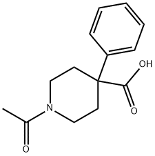 1-ACETYL-4-PHENYLPIPERIDINE-4-CARBOXYLIC ACID Struktur