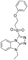 9-ETHYL-3-[(2-PHENOXYETHYL)SULFONYL]-9H-[1,2,4]TRIAZOLO[4,3-A]BENZIMIDAZOLE Struktur