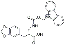 (R)-3-BENZO[1,3]DIOXOL-5-YL-2-[(9H-FLUOREN-9-YLMETHOXYCARBONYLAMINO)-METHYL]-PROPIONIC ACID Struktur