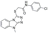 N-(4-CHLORO-PHENYL)-2-(9-METHYL-9H-BENZO[4,5]IMIDAZO[2,1-C][1,2,4]TRIAZOL-3-YLSULFANYL)-ACETAMIDE Struktur