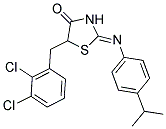 (2Z)-5-(2,3-DICHLOROBENZYL)-2-[(4-ISOPROPYLPHENYL)IMINO]-1,3-THIAZOLIDIN-4-ONE Struktur