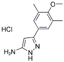 3-(4-METHOXY-3,5-DIMETHYLPHENYL)-1H-PYRAZOL-5-AMINE HYDROCHLORIDE Struktur