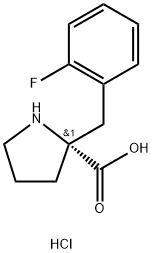 (R)-ALPHA-(2-FLUOROBENZYL)-PROLINE-HCL Struktur