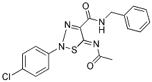 (5Z)-5-(ACETYLIMINO)-N-BENZYL-2-(4-CHLOROPHENYL)-2,5-DIHYDRO-1,2,3-THIADIAZOLE-4-CARBOXAMIDE Struktur