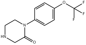 1-(4-TRIFLUOROMETHOXY-PHENYL)-PIPERAZIN-2-ONE Struktur