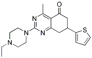 2-(4-ETHYLPIPERAZIN-1-YL)-4-METHYL-7-THIEN-2-YL-7,8-DIHYDROQUINAZOLIN-5(6H)-ONE Struktur