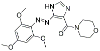 4-({5-[(E)-(2,4,6-TRIMETHOXYPHENYL)DIAZENYL]-1H-IMIDAZOL-4-YL}CARBONYL)MORPHOLINE Struktur