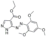 ETHYL 5-[(E)-(2,4,6-TRIMETHOXYPHENYL)DIAZENYL]-1H-PYRAZOLE-4-CARBOXYLATE Struktur