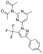 N-ACETYL-N-{4-METHYL-6-[3-(4-METHYLPHENYL)-5-(TRIFLUOROMETHYL)-1H-PYRAZOL-1-YL]PYRIMIDIN-2-YL}ACETAMIDE Struktur