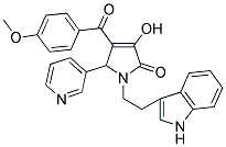 3-HYDROXY-1-[2-(1H-INDOL-3-YL)ETHYL]-4-(4-METHOXYBENZOYL)-5-(3-PYRIDINYL)-1,5-DIHYDRO-2H-PYRROL-2-ONE Struktur