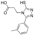 3-[3-MERCAPTO-5-(3-METHYLPHENYL)-4H-1,2,4-TRIAZOL-4-YL]PROPANOIC ACID Struktur