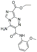 ETHYL 4-AMINO-3-{[(2-METHOXYPHENYL)AMINO]CARBONYL}IMIDAZO[5,1-C][1,2,4]TRIAZINE-8-CARBOXYLATE Struktur