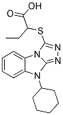 2-(9-CYCLOHEXYL-9H-BENZO[4,5]IMIDAZO[2,1-C][1,2,4]TRIAZOL-3-YLSULFANYL)-BUTYRIC ACID Struktur