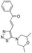 (2E)-3-[5-(2,6-DIMETHYLMORPHOLIN-4-YL)-1,2,3-THIADIAZOL-4-YL]-1-PHENYLPROP-2-EN-1-ONE Struktur