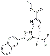 ETHYL 2-[3-(2-NAPHTHYL)-5-(1,1,2,2-TETRAFLUOROETHYL)-1H-PYRAZOL-1-YL]-1,3-THIAZOLE-4-CARBOXYLATE Struktur