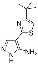 4-(4-TERT-BUTYL-THIAZOL-2-YL)-2H-PYRAZOL-3-YLAMINE Struktur