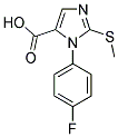 1-(4-FLUOROPHENYL)-2-(METHYLTHIO)-1H-IMIDAZOLE-5-CARBOXYLIC ACID Struktur