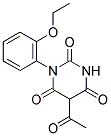 5-ACETYL-1-(2-ETHOXYPHENYL)PYRIMIDINE-2,4,6(1H,3H,5H)-TRIONE Struktur