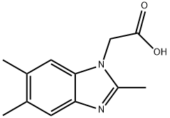 (2,5,6-TRIMETHYL-BENZOIMIDAZOL-1-YL)-ACETIC ACID Struktur