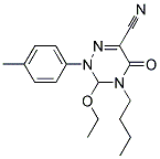 4-BUTYL-3-ETHOXY-2-(4-METHYLPHENYL)-5-OXO-2,3,4,5-TETRAHYDRO-1,2,4-TRIAZINE-6-CARBONITRILE Struktur