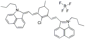 1-BUTYL-2-[(E)-2-[3-[(E)-2-[1-BUTYLBENZO[CD]INDOL-2(1H)-YLIDENE]ETHYLIDENE]-2-CHLORO-5-METHYL-1-CYCLOHEXEN-1-YL]ETHENYL]BENZO[CD]INDOLIUM, TETRAFLUOROBORATE Struktur