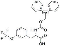 (S)-2-(9H-FLUOREN-9-YLMETHOXYCARBONYLAMINO)-3-(3-TRIFLUOROMETHOXY-PHENYL)-PROPIONIC ACID Struktur