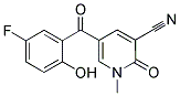 5-(5-FLUORO-2-HYDROXYBENZOYL)-1-METHYL-2-OXO-1,2-DIHYDROPYRIDINE-3-CARBONITRILE Struktur