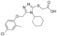 ([5-[(4-CHLORO-2-METHYLPHENOXY)METHYL]-4-CYCLOHEXYL-4H-1,2,4-TRIAZOL-3-YL]THIO)ACETIC ACID Struktur